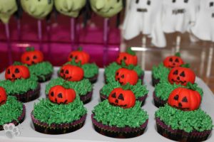 minis cupcakes citrouilles d'Halloween