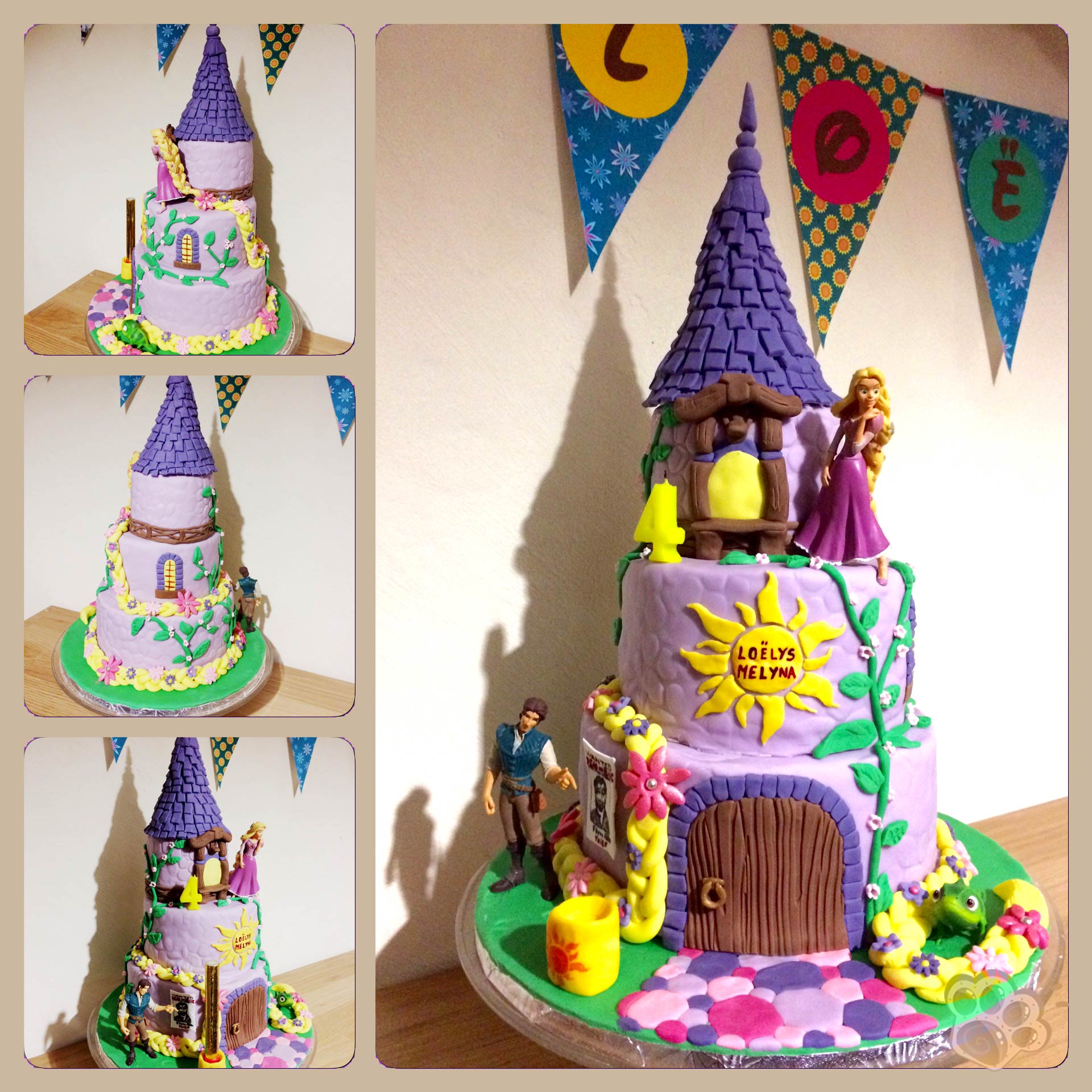 Gâteau d'anniversaire original et gourmand Raiponce pour une super fête d' anniversaire princesse