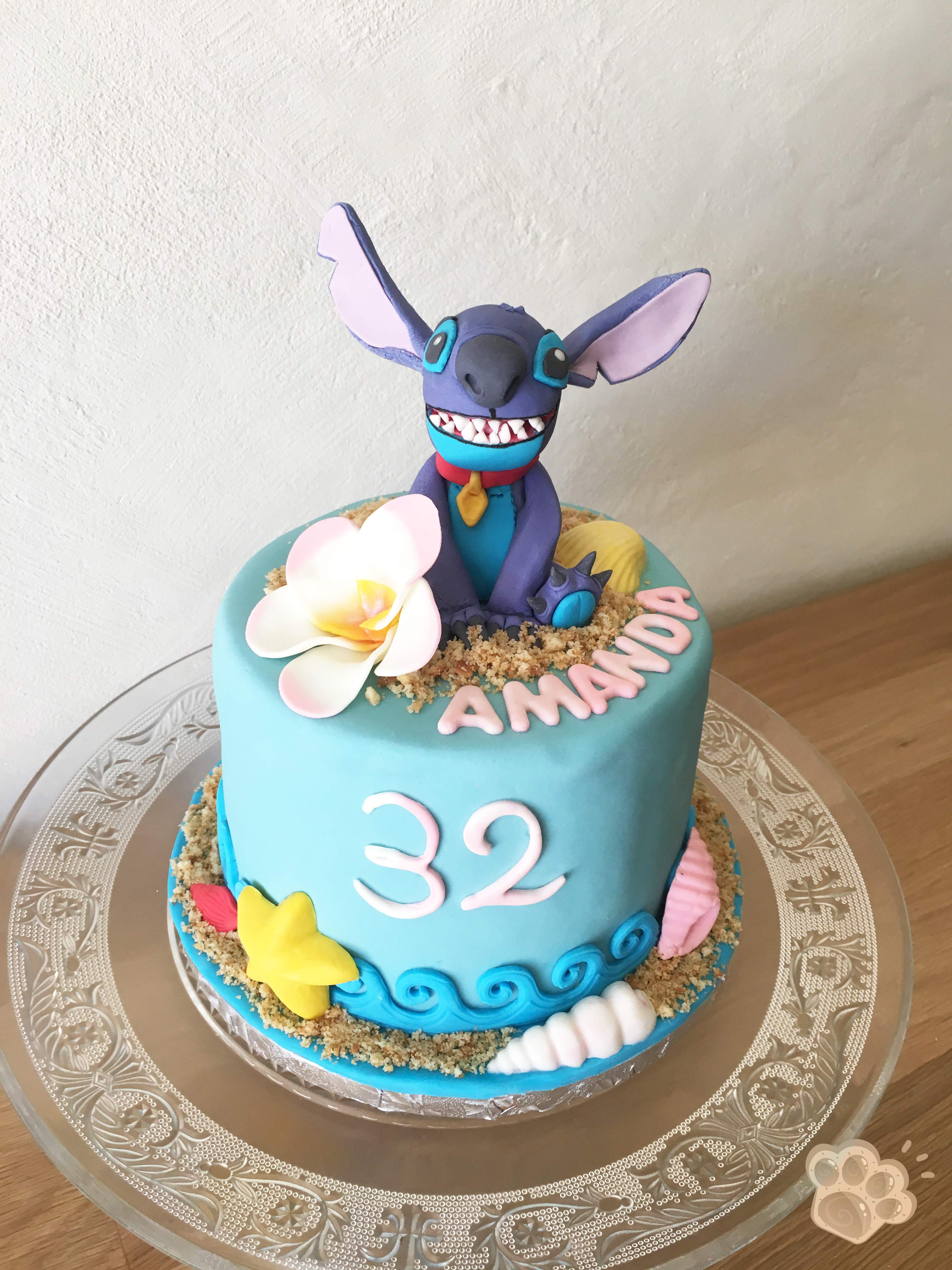Gâteau Stitch pour mon anniversaire La pâte d