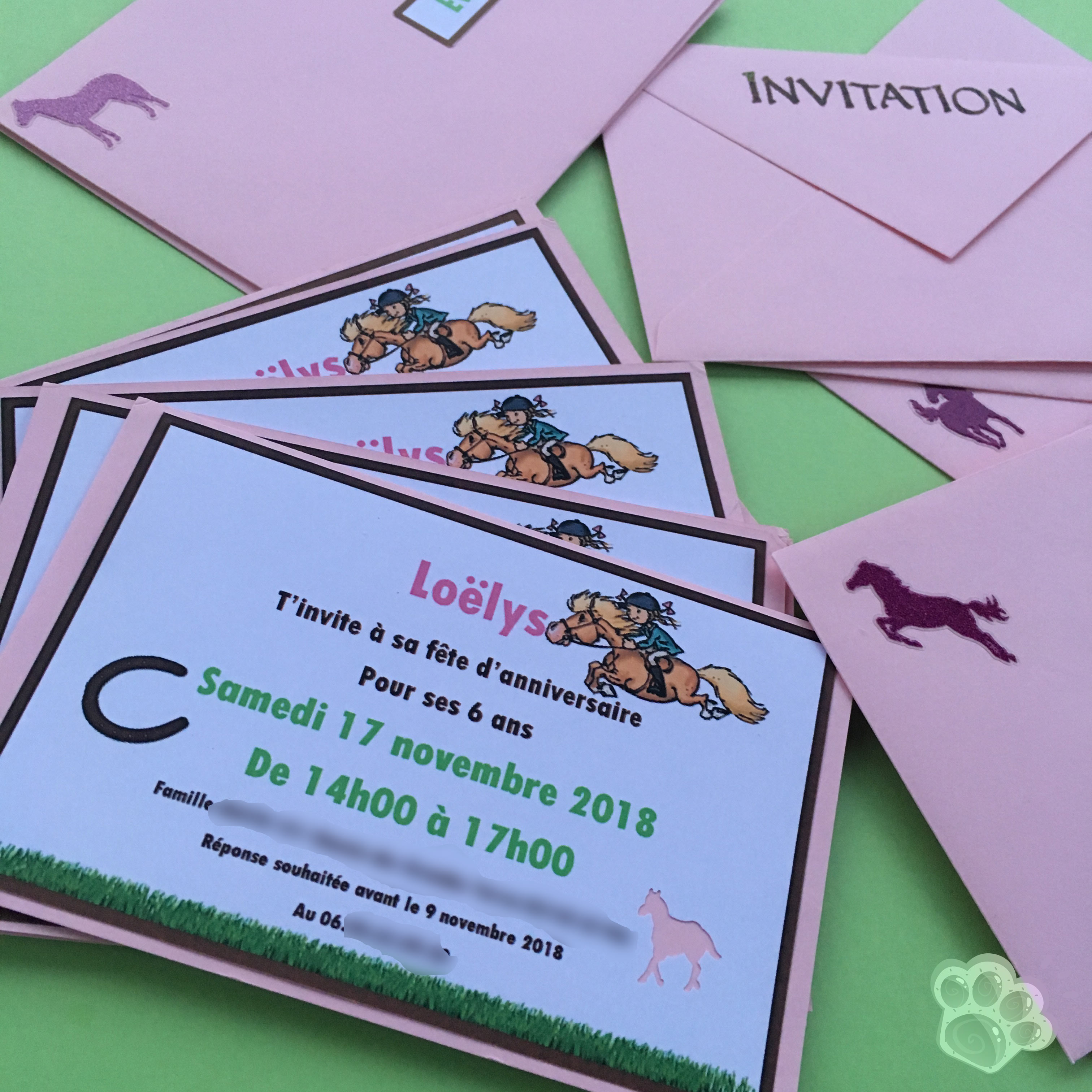 invitations anniversaire cheval